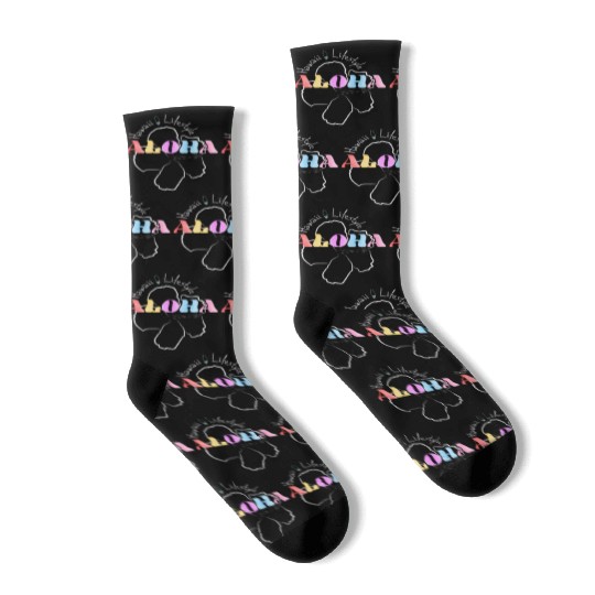 Aloha Flower Surfing and Lifestyle Socks
