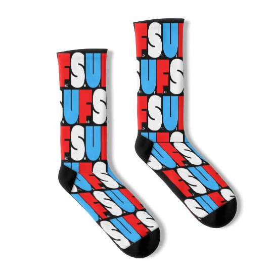FSU Fuck Shit Up (in Red White Blue letters) Socks