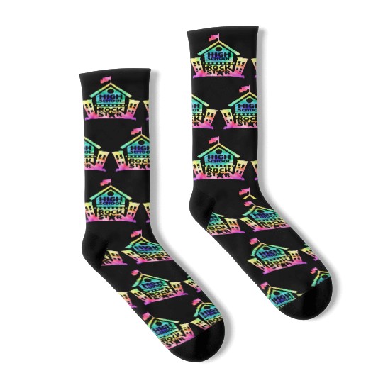High School Rock Star Back to School Socks
