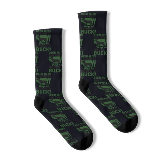 Buck Deer Hunting Hunter Pun Socks