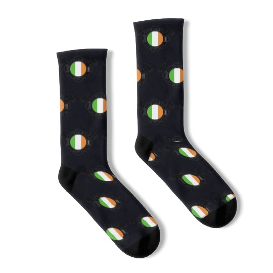 Firefighter Maltese (black) with Irish Flag Socks