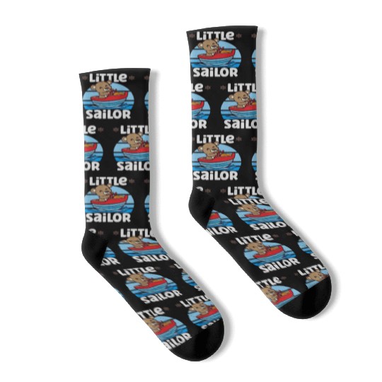 Sailing Sailboat Boating Kid Child Yacht Boat Socks