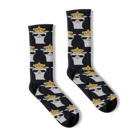 King llama sunglasses stay Socks