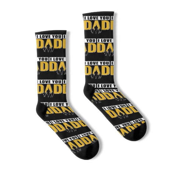 I Love You Dad Daddy Father's Day Father Sayings Socks