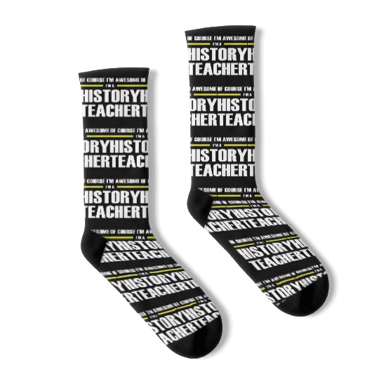 Awesome History Teacher Premium Socks