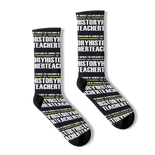 Awesome History Teacher Premium Socks