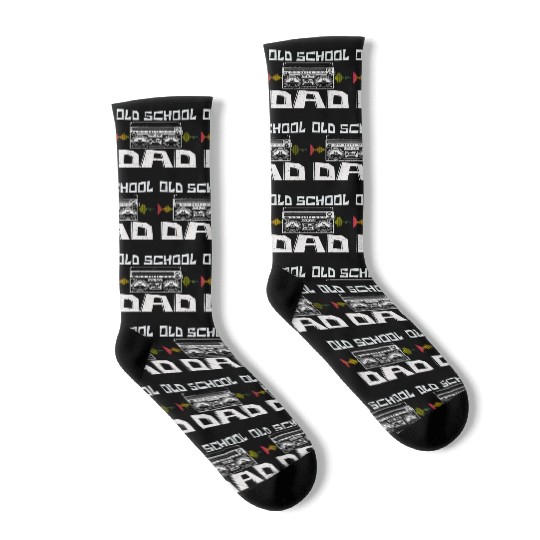 Old School Dad Hip Hop Music Lover Socks