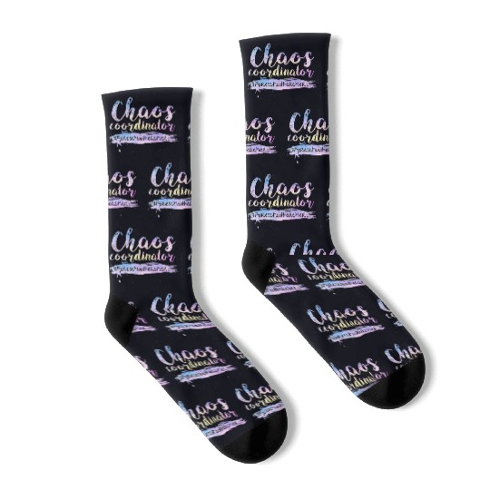 Chaos Coordinator Socks Cute Preschool Teacher Socks