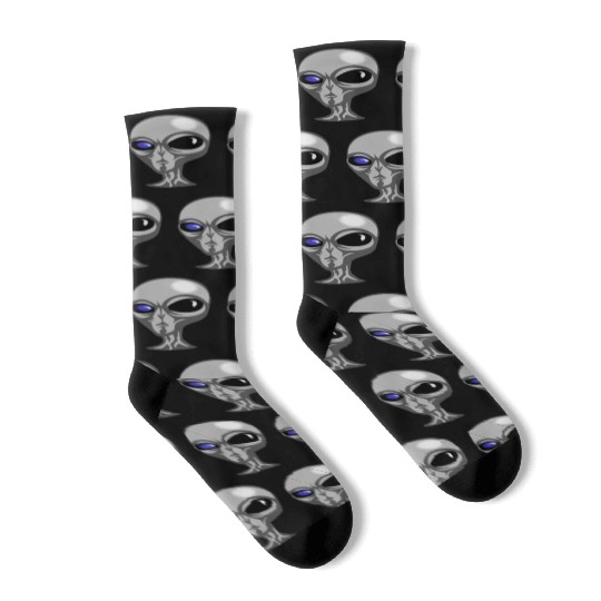 Roswell New Mexico Grey Alien Socks