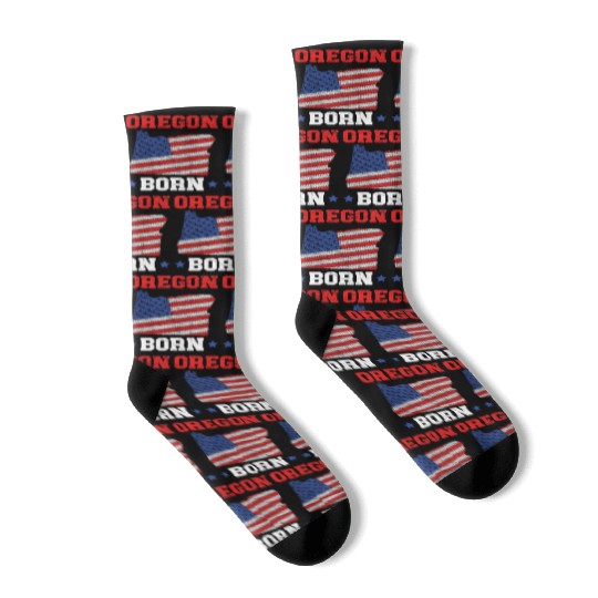 Oregon Born USA America Oregonians Travel Tourist Socks