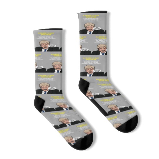 Boris Johnson Fathers Day Message Greeting Card Socks
