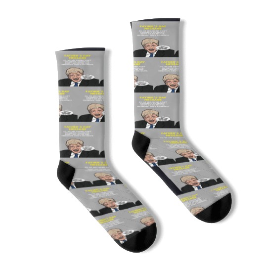 Boris Johnson Fathers Day Message Greeting Card Socks