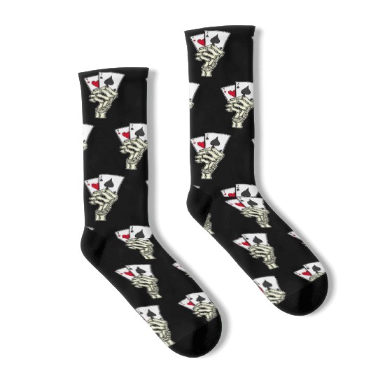 Poker Player Poker Cards 7 2 Skeleton Hand Poker Socks