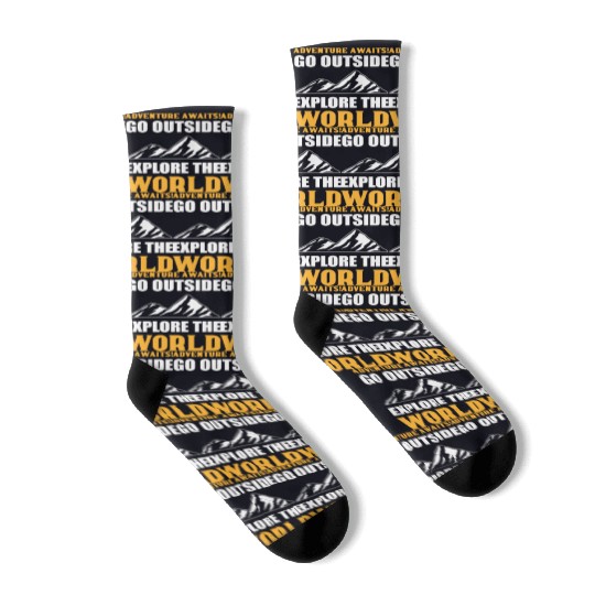 Explore the World Courageous Person Gift Socks
