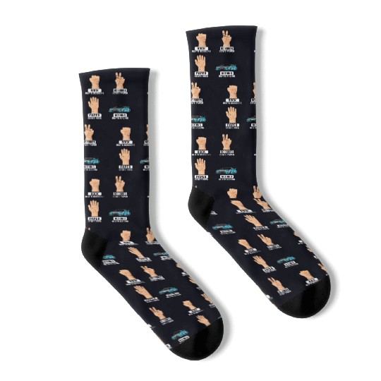 Rock Paper Scissors Nothing Beats Racing Funny Rac Socks