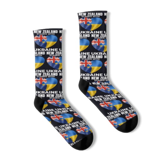 New Zealand stands with Ukraine Socks