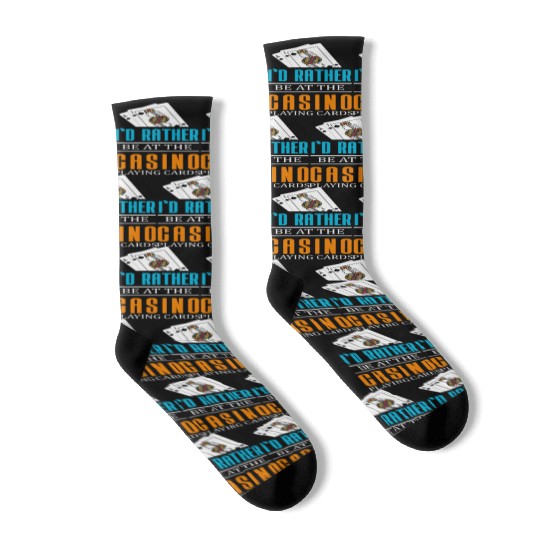 Gambling Winner Dice Blackjack Socks