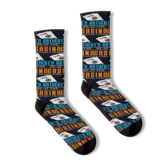 Gambling Winner Dice Blackjack Socks
