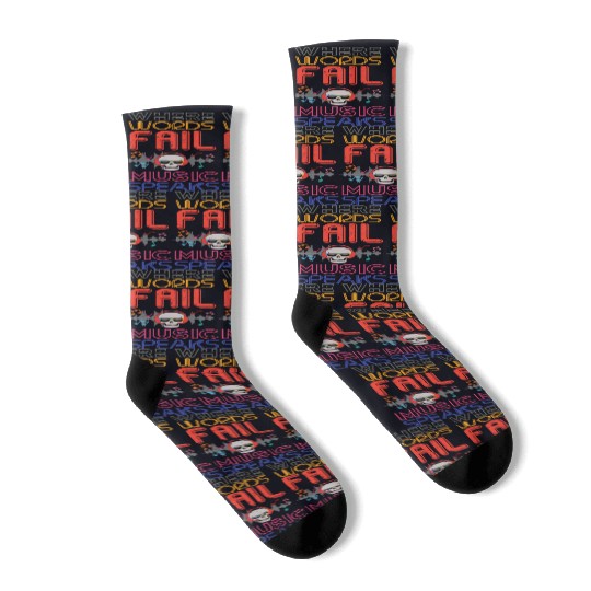 Where Words Fail Music Speaks Socks