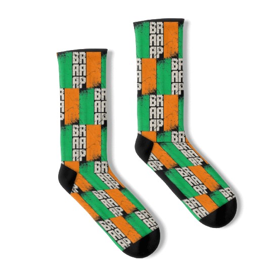 Dirt Biker Irish flag motocross Socks