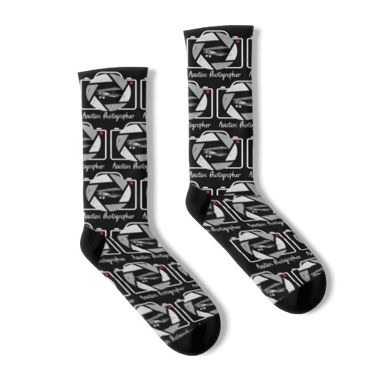 Aviation Photography Gift Airplane Photography Avi Socks