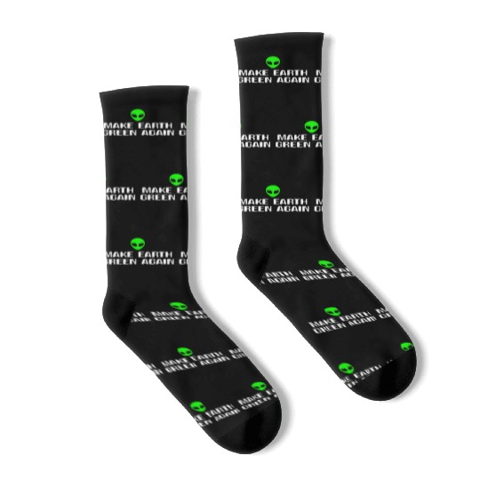 Alien Gift Extraterrestrial UFO AREA 51 Sci-fi Socks