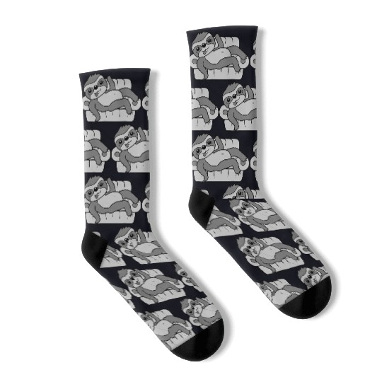 Sofa sloth chill home Socks