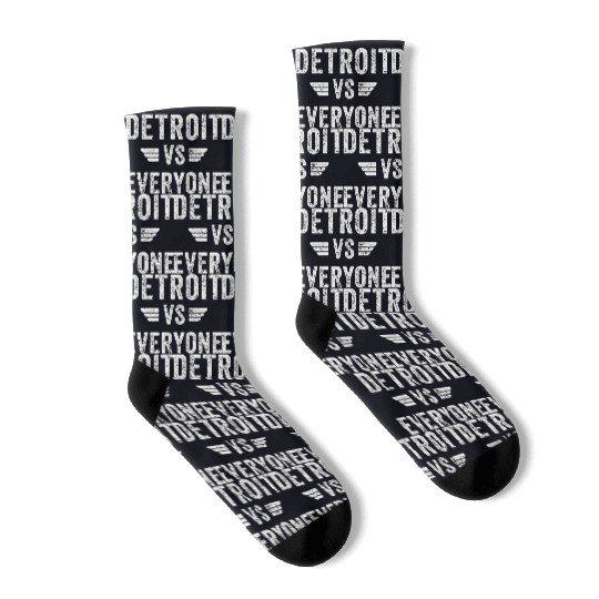 Detroit Vs Everyone Funny Michigan Socks