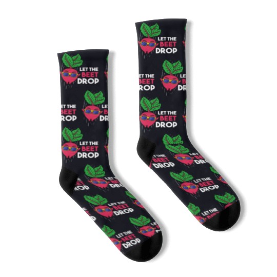 Let The Beet Drop For Vegetable Lover Socks