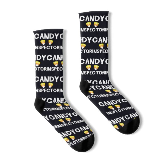 Candy Inspector Spooky Halloween Trick Or Treat Socks