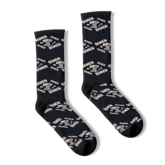 Weimaraner Instant Ramen Noodles Socks