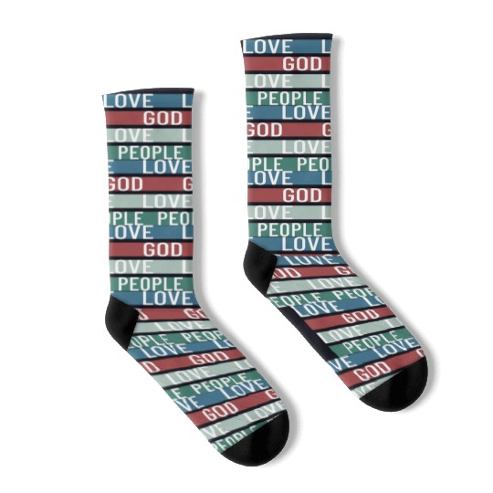 Love God Love People Socks