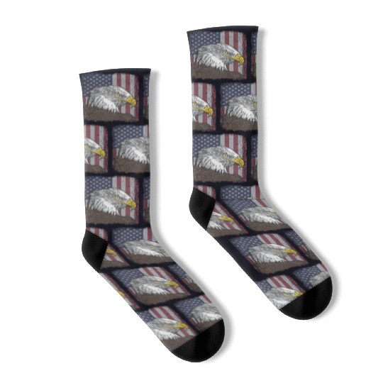 Bald Eagle - American Flag - Patriotic Socks