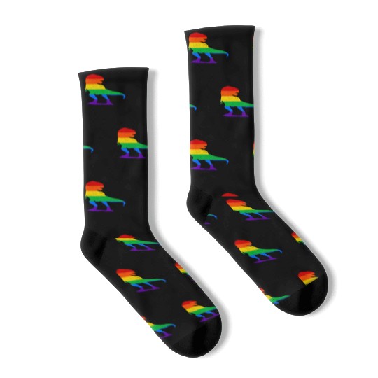 LGBT Dinosaur Rainbow Flag Socks