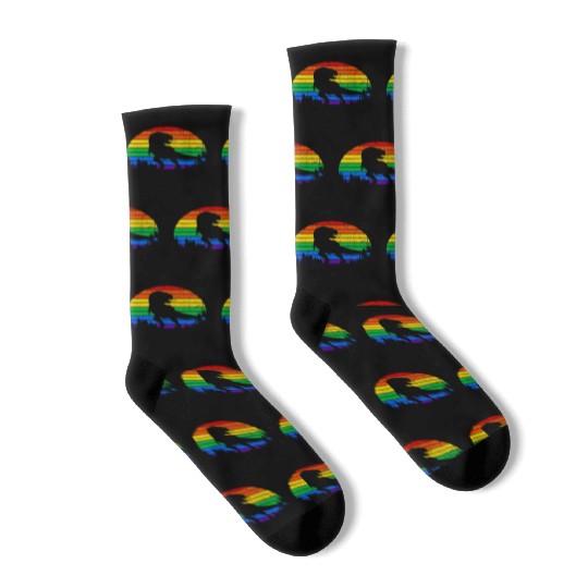 LGBT Dinosaur Rainbow Flag Socks