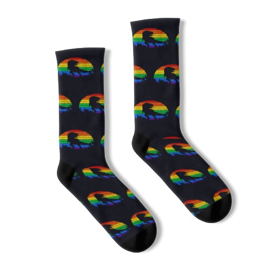 LGBT Dinosaur Rainbow Flag Socks