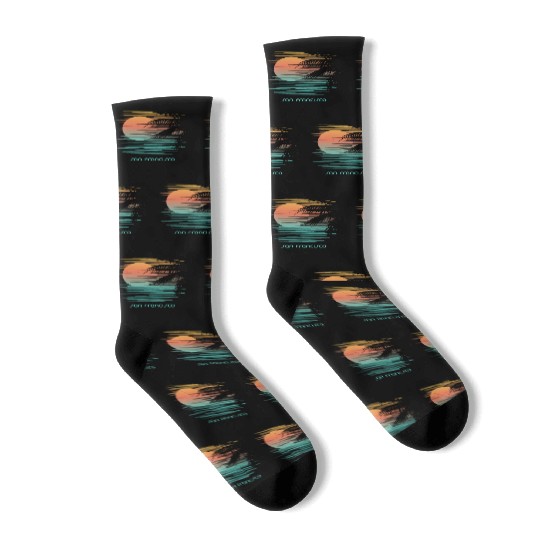 Artistic San Francisco California Palm Tree Socks