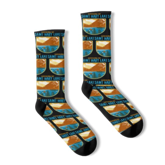 Saint Mary Lake Glacier National Park Socks