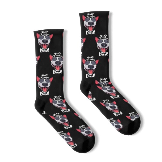 English Bull Terrier Dog Lover Dad Gift Socks
