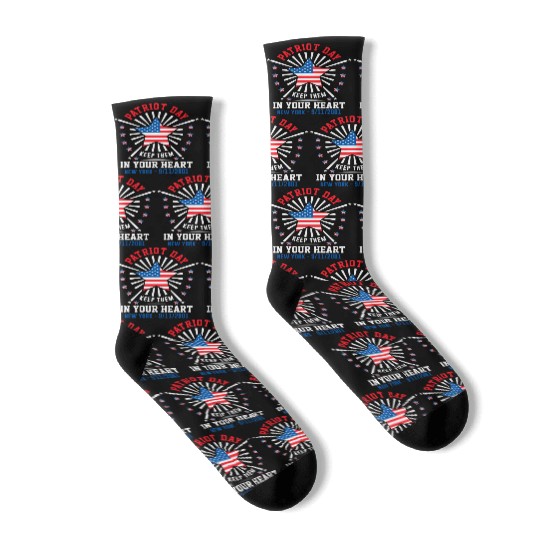 9/11 Patriot Day Keep Them in Your Heart Socks