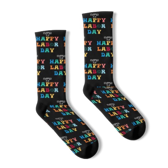 Happy Labor Day For Men Women Kids Socks