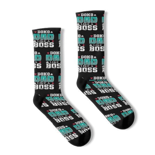 Doko Dad Like a Boss Card Game Hobby Socks