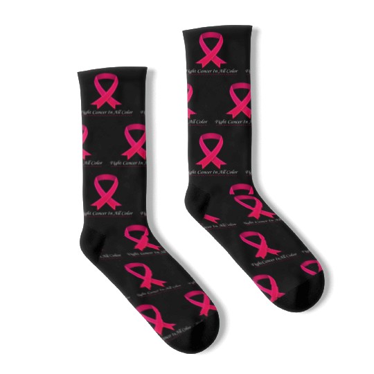 Cancer Sucks In Every Color Fighter Fight Support Socks