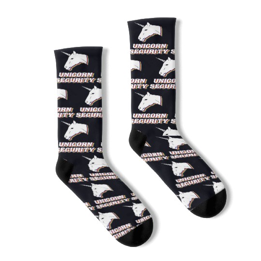 unicorn security funny unicorn bouncer Socks