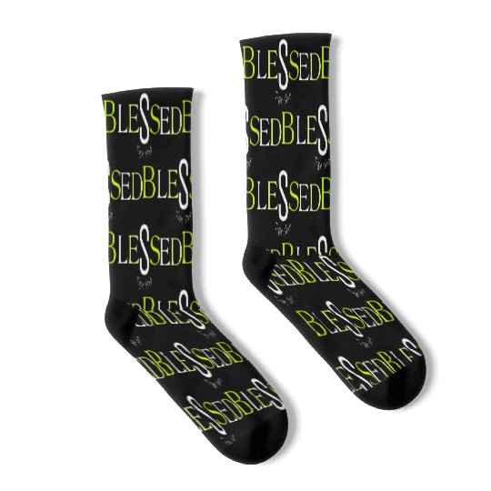 Lime blessed type shit Socks