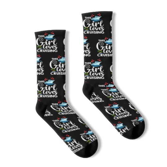 Cruise Ship Vacation Trip Party Sailing Boating Socks
