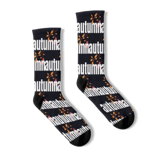 Autumn Tree Orange Fall Leaves The Season Socks