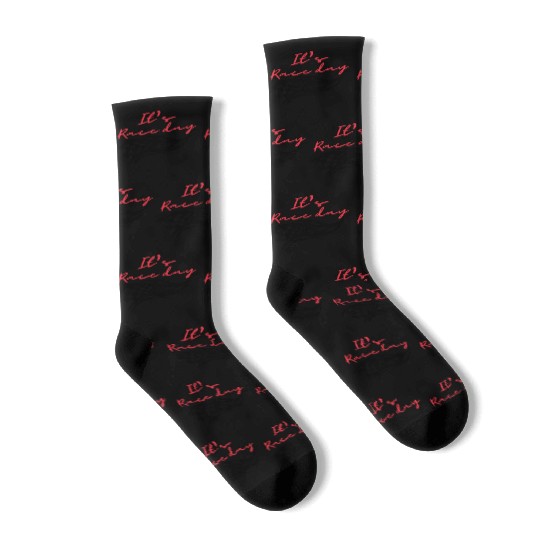 It's race day, gift for racer, race lover,race day Socks