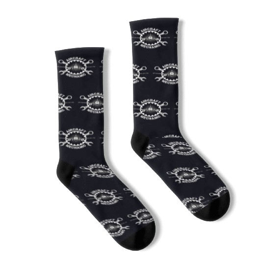 Aircraft Mechanic Plane Aviation Love Airplanes Socks
