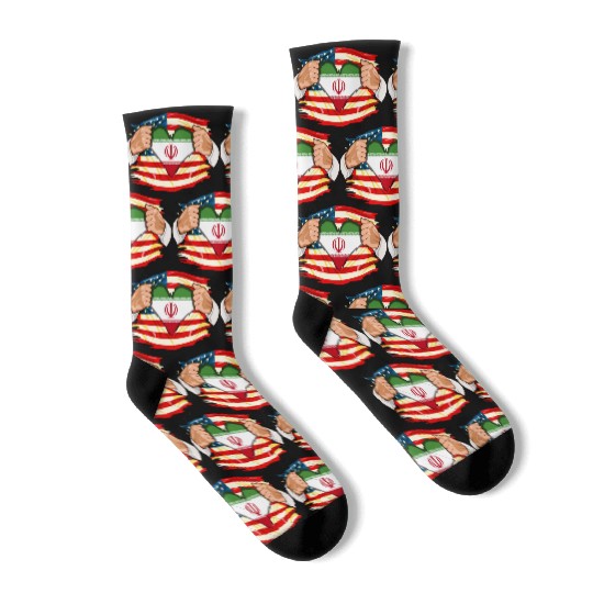 Persians Who Live in America Iran Flag Socks